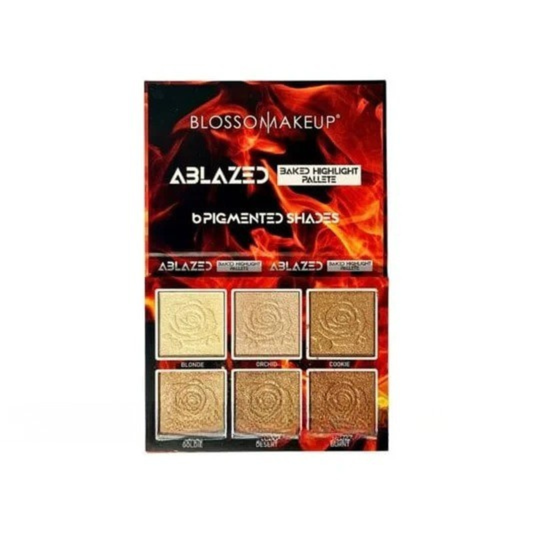 Blossom Makeup Ablazed 6-in-1 Baked Highlighter Palette